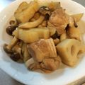 ザ末っ子's cooksnap of when they made 鶏肉とレンコンのいため煮.