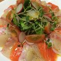 coto8863's cooksnap of when they made ホタテ×サーモンのカルパッチョ*Xmas.