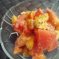 azu211's cooksnap of when they made 柿とトマトの蜂蜜レモンチーズサラダ仕立て.