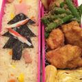 おにぎりちゃんママ's cooksnap of when they made キャラ弁★海苔でクリスマスツリー.