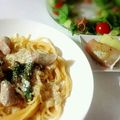 ＊アベリ＊'s cooksnap of when they made ソーセージのクリームソース タリアテッレ.