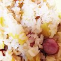 すまーさん☆'s cooksnap of when they made ♪ベーコンとホクホクさつまいも御飯♪.