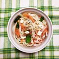 kuma♥'s cooksnap of when they made サーモンマリネの冷製パスタ・わさび風味.