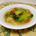 ローズレース's cooksnap of when they made 青菜と麩を丸鶏がらスープで美味しく炒め煮.
