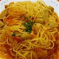 fukudoru's cooksnap of when they made チーズたっぷりトマトソースパスタ.