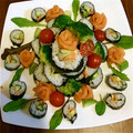 うららか３'s cooksnap of when they made アボカドとスモークサーモンの巻き寿司.