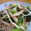 hikochan2's cooksnap of when they made ベーコンとほうれん草の丼.