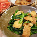 かよひこ's cooksnap of when they made ５分料理♫小松菜と油揚げのさっと炒め.