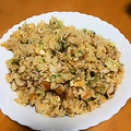 あまいモン's cooksnap of when they made 海の幸！ちくわと桜海老のチャーハン.