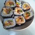 くずもちもち's cooksnap of when they made キムチ入り♡韓国風のり巻き♪キムパプ.
