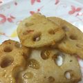 akinoko83's cooksnap of when they made れんこんの照り焼きステーキ.