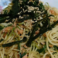 ka17p's cooksnap of when they made 焼さけあらほぐしで♡鮭と水菜の和風パスタ.