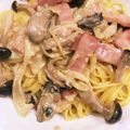 椎名蜜柑's cooksnap of when they made 牡蠣としめじのクリームパスタ.