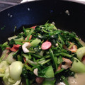 絢香のママ's cooksnap of when they made ♪青梗菜とほうれん草のごま油いため2♪.