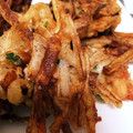 ららちゃむ★'s cooksnap of when they made むき海老入り*大根・人参の皮のかき揚げ*.