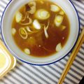 みほきのこ's cooksnap of when they made 白菜とわかめのごま油風味味噌汁.