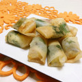 赤い電話's cooksnap of when they made 大葉とちくわとチーズの簡単ミニ春巻き.