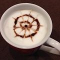 きたろうさん's cooksnap of when they made カフェアート チョコソースでお花ver.