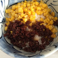 クック8N5SG4☆'s cooksnap of when they made 合い挽肉とコーンと枝豆のそぼろ丼.