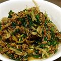 ma☆imisuna's cooksnap of when they made ＊挽き肉にらもやし炒め＊.