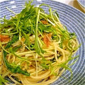 いちごパイン's cooksnap of when they made 我が家の定番「梅と水菜の和風パスタ」.