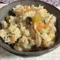 BYU's cooksnap of when they made 白だしで簡単☆お芋と油揚げの炊き込みご飯.