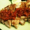 ★ゆう★'s cooksnap of when they made 鶏もも肉のソテー♪トマトソースがけ.