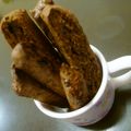 meropapan's cooksnap of when they made コーヒーとプルーンのビスコッティ.