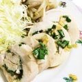 うめもどき's cooksnap of when they made レンジで簡単★鶏胸肉のにんにくロール★.