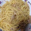さぼ次郎's cooksnap of when they made 超簡単ありもので♡鶏のバター醤油パスタ.