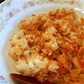 meiema's cooksnap of when they made 【給食の味】大人気☆キムチチャーハン.