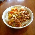 Kαi＊MαMα's cooksnap of when they made 離乳食*完了期『お子様納豆チーズカレー』.