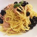 tooomys's cooksnap of when they made パンチェッタと黒オリーブのパスタ.