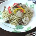 uminoie's cooksnap of when they made ✿青海苔とホタテの❀塩パスタ✿.