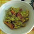 kinmaru's cooksnap of when they made さつま揚げとキャベツのソース炒め.