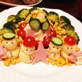 ☆Minagoe★'s cooksnap of when they made 雪だるまが可愛いクリスマスツリーサラダ.