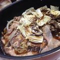 poohmoe13's cooksnap of when they made 舞茸が香る♪豚しゃぶしゃぶ肉のすき焼き.