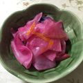 Hiちー's cooksnap of when they made ☆時短☆市販のすし酢で紫大根の甘酢漬け.