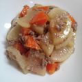 chie32's cooksnap of when they made 大根と人参のこってりひき肉煮.