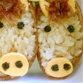 stitch_nao's cooksnap of when they made うま年キャラ弁にも♪簡単お馬さんお稲荷.