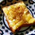 bambi705's cooksnap of when they made クリームチーズと林檎のトースト.