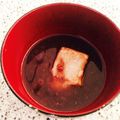 bumpam's cooksnap of when they made あずき缶でおしるこ.