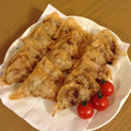 ムクちゃんです's cooksnap of when they made 簡単うまうまシュウマイの皮三角揚げ.