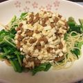 kozueham's cooksnap of when they made 山芋納豆ほうれん草のネバネバパスタ☆.