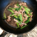クック5SBSM0☆'s cooksnap of when they made 小松菜と豚肉のごま油炒め〜しょうが風味〜.