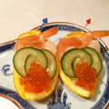 アメリカの鬼婆's cooksnap of when they made おせち ☆海老といくらときゅうりの酢の物.