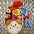 とまとママ☆'s cooksnap of when they made ✿簡単キャラ弁可愛いワンちゃん✿.