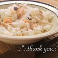 矢切のねぎちゃん's cooksnap of when they made 鮭ときのこ♪秋のピラフ.