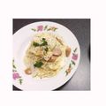momokkk's cooksnap of when they made カブとウィンナーのクリームパスタ.