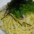 keimama's cooksnap of when they made しらすとシソのペペロンチーノ.